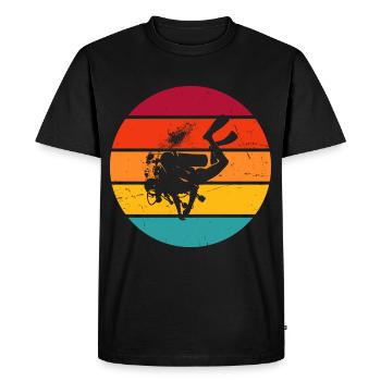 Plongeuse Femmes Plongeur Plongeur Plongeur Plongeur - T-shirt Premium bio Homme - noir - Devant - Nico (187cm)