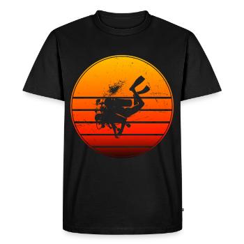 Plongeur Plongée Libre Plongée Femme Plongeuse Plongeuse - T-shirt Premium bio Homme - noir - Devant - Nico (187cm)