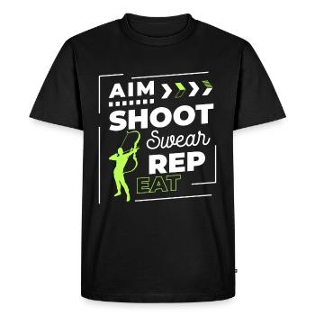 Archer Hunting Shooting Sports Target - Men's Premium Organic T-Shirt - black - Front - Nico (187cm)