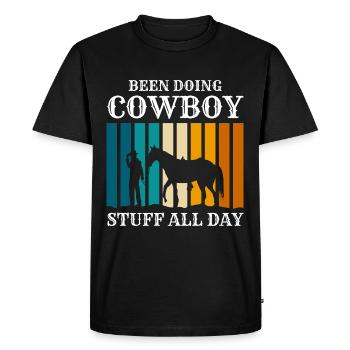 Rodéo Liberté équestre - T-shirt Premium bio Homme - noir - Devant - Nico (187cm)