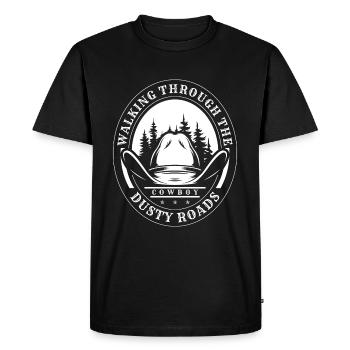 Cowboy Western America Western Rider - T-shirt Premium bio Homme - noir - Devant - Nico (187cm)