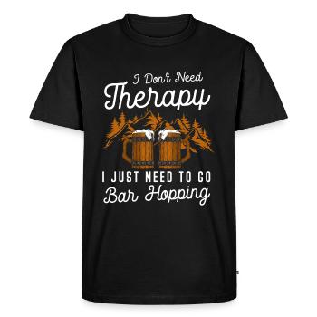 faire la fête, faire la fête, ivre - T-shirt Premium bio Homme - noir - Devant - Nico (187cm)
