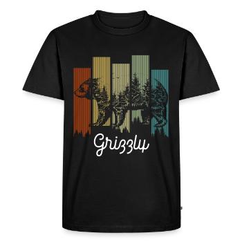 Forêt de force sauvage Berlin - T-shirt Premium bio Homme - noir - Devant - Nico (187cm)