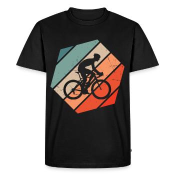 Vélo de route Vélo de route Cycliste de route Cyclisme sur route - T-shirt Premium bio Homme - noir - Devant - Nico (187cm)