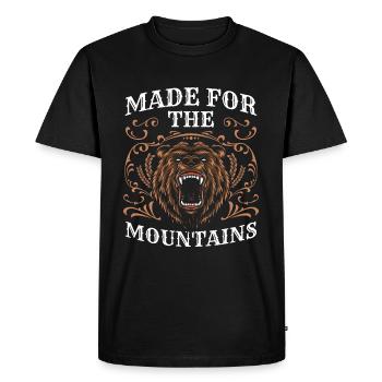 Wilderness Strong - Men's Premium Organic T-Shirt - black - Front - Nico (187cm)