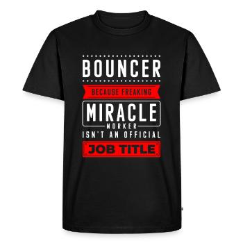 Security Profession Large Entrance - Men's Premium Organic T-Shirt - black - Front - Nico (187cm)