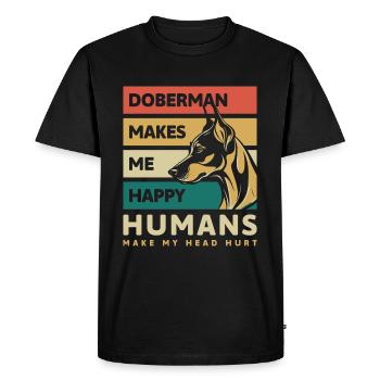 Service de protection du protecteur du propriétaire du chien de chien - T-shirt Premium bio Homme - noir - Devant - Nico (187cm)