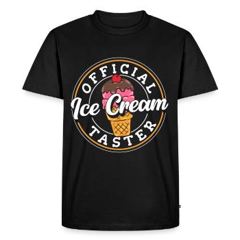 Saveur de bonbon à la crème glacée - T-shirt Premium bio Homme - noir - Devant - Nico (187cm)