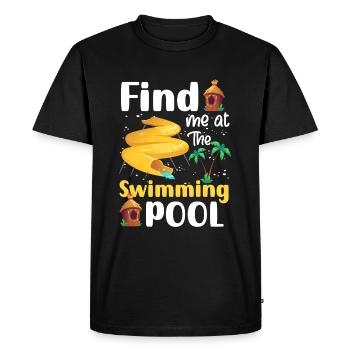 Pool Summer Diving - Men's Premium Organic T-Shirt - black - Front - Nico (187cm)