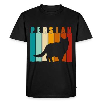 Maison persane Tigre chaton chat Lady - T-shirt Premium bio Homme - noir - Devant - Nico (187cm)