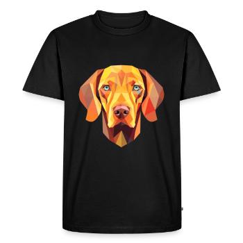 Vizsla Dog Breed Watercolor Cartoon Kawaii Colorfu - Men's Premium Organic T-Shirt - black - Front - Nico (187cm)