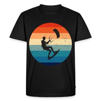 Women Kiting Kitesurfer Kitesurfing Kite Kitesurf - Men's Premium Organic T-Shirt - black - Front - Nico (187cm)