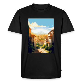 Granada Spain Vintage Travel Poster WPA Souvenir - Men's Premium Organic T-Shirt - black - Front - Nico (187cm)