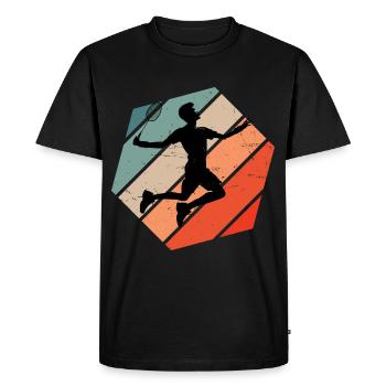 Badminton Femmes Badminton Hommes Joueurs de badminton - T-shirt Premium bio Homme - noir - Devant - Nico (187cm)