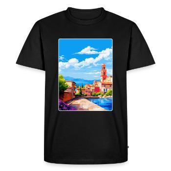 Figueres Spain Vintage Travel Poster Souvenir WPA - Men's Premium Organic T-Shirt - black - Front - Nico (187cm)