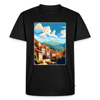 Cuenca Espagne Affiche de voyage vintage WPA Souvenir - T-shirt Premium bio Homme - noir - Devant - Nico (187cm)