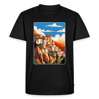Cuenca Espagne Affiche de voyage vintage WPA Souvenir - T-shirt Premium bio Homme - noir - Devant - Nico (187cm)