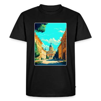 Potsdam Germany Vintage Travel Poster Souvenir WPA - Men's Premium Organic T-Shirt - black - Front - Nico (187cm)