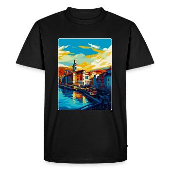 Bilbao Espagne Affiche de voyage vintage WPA Souvenir - T-shirt Premium bio Homme - noir - Devant - Nico (187cm)