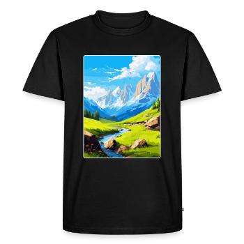 Parc national des Picos de Europa Espagne Affiche de voyage - T-shirt Premium bio Homme - noir - Devant - Nico (187cm)