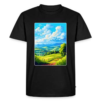 Upper Palatinate Germany Vintage Travel Poster WPA - Men's Premium Organic T-Shirt - black - Front - Nico (187cm)