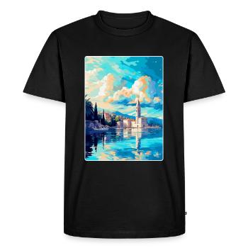 Split Croatia Vintage Travel Poster WPA Souvenir - Men's Premium Organic T-Shirt - black - Front - Nico (187cm)