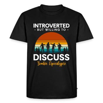 Dissimulation réservée antisociale - T-shirt Premium bio Homme - noir - Devant - Nico (187cm)