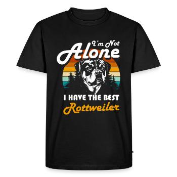 Chien Chien Chien Amour - T-shirt Premium bio Homme - noir - Devant - Nico (187cm)