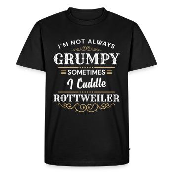 Chiot d’école de chien de combat - T-shirt Premium bio Homme - noir - Devant - Nico (187cm)