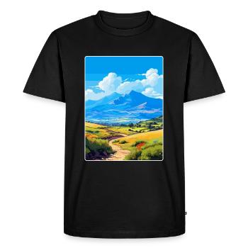 Mount Psiloritis Greece Vintage Travel Poster WPA - Men's Premium Organic T-Shirt - black - Front - Nico (187cm)