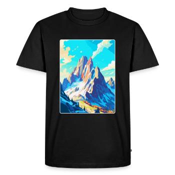 Dachstein Autriche Affiche de voyage vintage souvenir - T-shirt Premium bio Homme - noir - Devant - Nico (187cm)