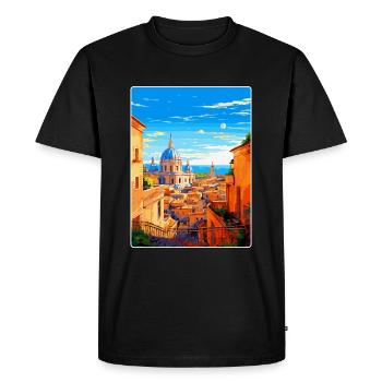 Rome Italie Affiche de voyage vintage souvenir souvenir - T-shirt Premium bio Homme - noir - Devant - Nico (187cm)