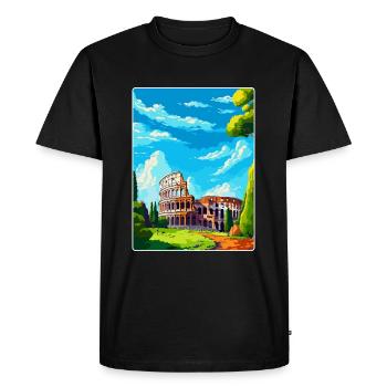 Rome Italie Affiche de voyage vintage souvenir souvenir - T-shirt Premium bio Homme - noir - Devant - Nico (187cm)