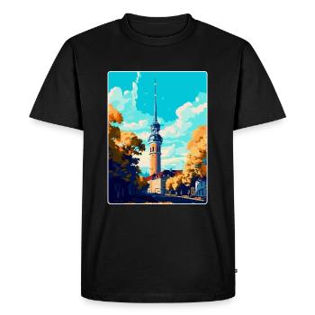 Dortmund Germany Vintage Travel Poster Souvenir - Men's Premium Organic T-Shirt - black - Front - Nico (187cm)