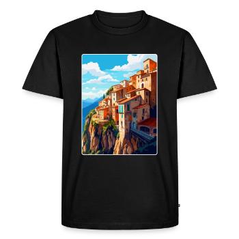 Cuenca Espagne Affiche de voyage vintage WPA Souvenir - T-shirt Premium bio Homme - noir - Devant - Nico (187cm)