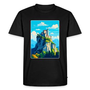 San Marino Vintage Voyage Poster Souvenir - T-shirt Premium bio Homme - noir - Devant - Nico (187cm)