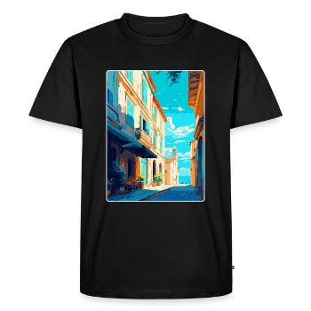 Arles France Affiche de voyage vintage WPA Souvenir - T-shirt Premium bio Homme - noir - Devant - Nico (187cm)