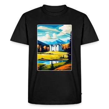 Blair Castle Écosse Royaume-Uni Affiche de voyage vintage WPA - T-shirt Premium bio Homme - noir - Devant - Nico (187cm)