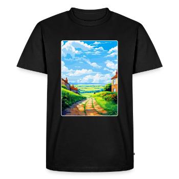 Rye England Uk Vintage Travel Poster Souvenir WPA - Men's Premium Organic T-Shirt - black - Front - Nico (187cm)