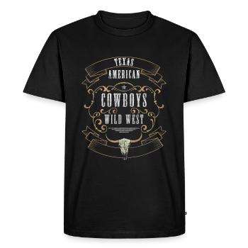 Western Revolver Western Master Country - Men's Premium Organic T-Shirt - black - Front - Nico (187cm)