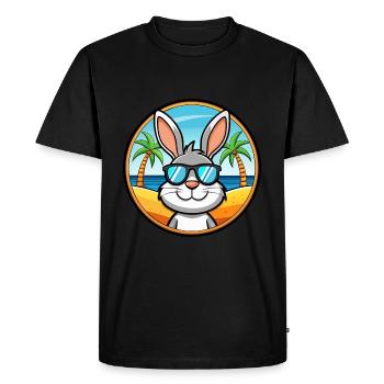 Rabbit Funny Cartoon Summer Beach Sunglasses Cool - Men's Premium Organic T-Shirt - black - Front - Nico (187cm)