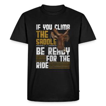 Courage du Far West Pays sauvage - T-shirt Premium bio Homme - noir - Devant - Nico (187cm)