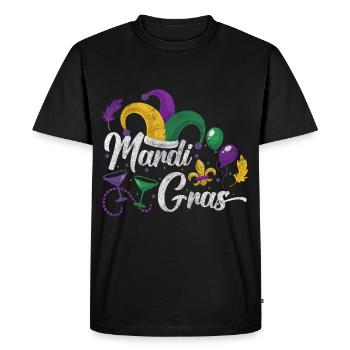 Célébration du carnaval colorée - T-shirt Premium bio Homme - noir - Devant - Nico (187cm)