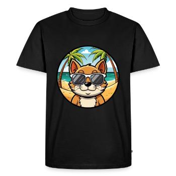 Bambino Cat Breed Cartoon Lunettes de soleil Beach - T-shirt Premium bio Homme - noir - Devant - Nico (187cm)
