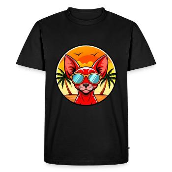 Lunettes de soleil de dessin animé Devon Rex Redon Rex Race Beach - T-shirt Premium bio Homme - noir - Devant - Nico (187cm)