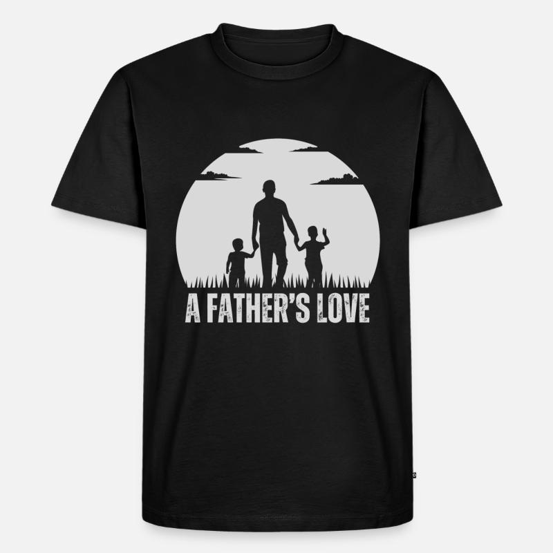 father and son - Männer Premium Bio T-Shirt - Schwarz