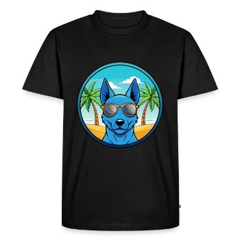 Lunettes de soleil de dessin animé Blue Thai Ridgeback Dog Breed - T-shirt Premium bio Homme - noir - Devant - Nico (187cm)