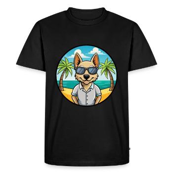 Lunettes de soleil Braque Saint Germain Dog Breed Cartoon - T-shirt Premium bio Homme - noir - Devant - Nico (187cm)