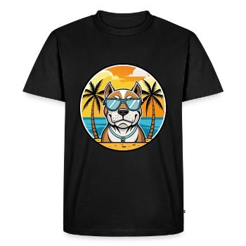 Bully Kutta Chien Race Dessin Animé Lunettes De Soleil Plage - T-shirt Premium bio Homme - noir - Devant - Nico (187cm)