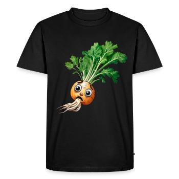 Turnips Garden Gardening Vegetables Hobby Gardeners - Men's Premium Organic T-Shirt - black - Front - Nico (187cm)